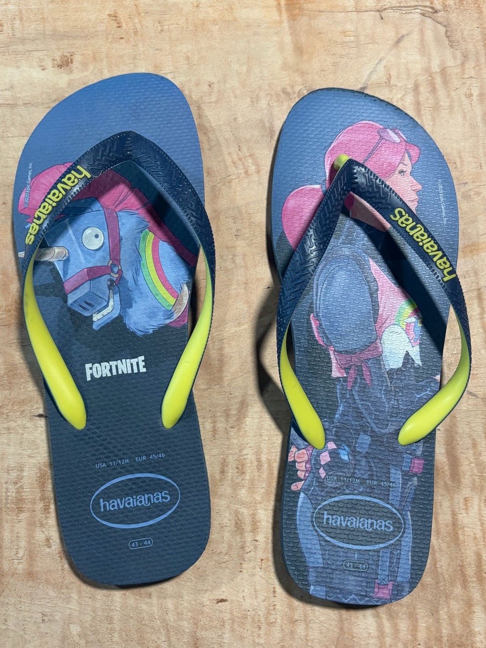 Havaianas Mens Fortnite Navy & Yellow Flip Flops
